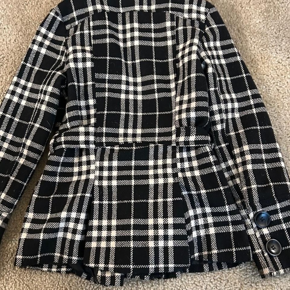 Y2K goth plaid tie coat heavy dark academia Bella swan 2000s coat - Picture 5 of 6
